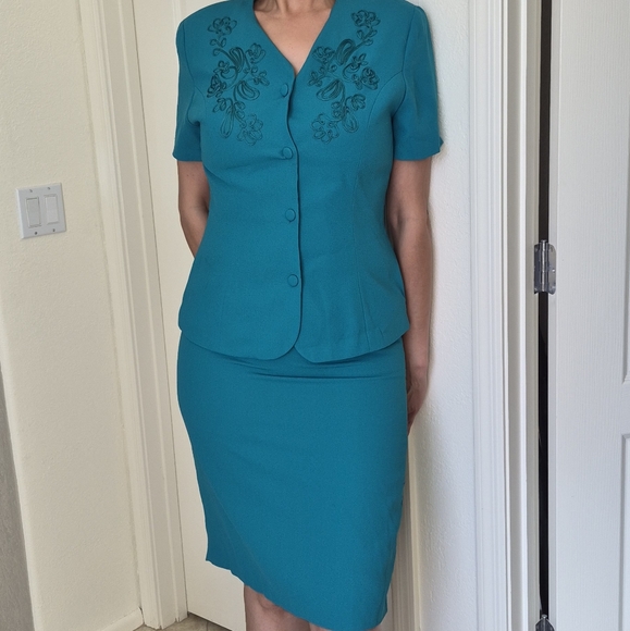 Vtg. A Studio by Pat Argenti skirtset Sz 10/Medium - Picture 1 of 16